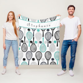 テニスラケットパラダイスキュート女子スポーツチーム遊 フリースブランケット