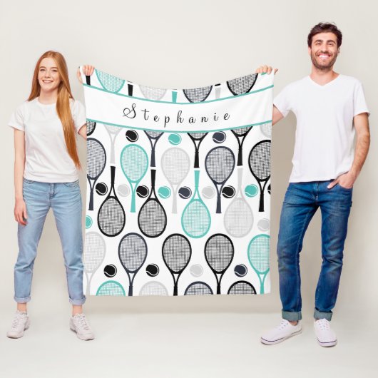 テニスラケットパラダイスキュート女子スポーツチーム遊 フリースブランケット (インサイチュ)