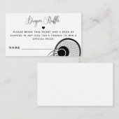 テニスラケットボールスポーツベビーシャワーおむつラッフル エンクロージャーカード (正面/裏面)