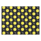 テニスラケットボールパターンプレイヤーコーチギフト テーブルクロス (正面(横))