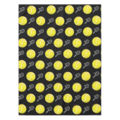 テニスラケットボールパターンプレイヤーコーチギフト テーブルクロス (正面)