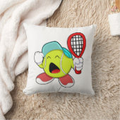 テニスラケット付きテニスボール クッション (ブランケット)