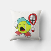 テニスラケット付きテニスボール クッション (裏面)