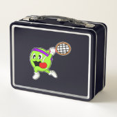 テニスラケット付きテニスボール メタルランチボックス (裏面)