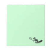 テニスラケット付きリス ノートパッド (正面)