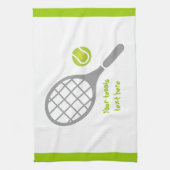 テニスラケット及びボールカスタム キッチンタオル (縦)