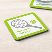 テニスラケット及びボールカスタム コースター (左側)