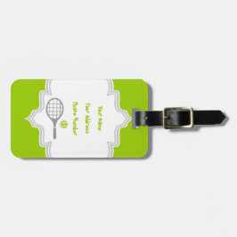 テニスラケット及びボールカスタム ラゲッジタグ