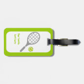 テニスラケット及びボールカスタム ラゲッジタグ (裏面横)