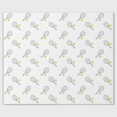 テニスラケット及びボールカスタム ラッピングペーパー (フラット)