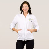 テニスラケット及びボールカスタム Tシャツ (正面フル)