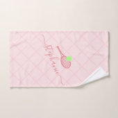 テニスラケット女子スポーツ ハンドタオル (ハンドタオル)