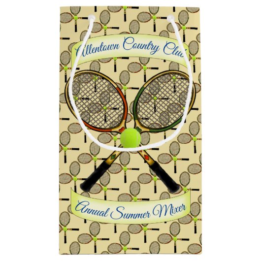 テニスラケット抱き枕 スモールペーパーバッグ (裏面)