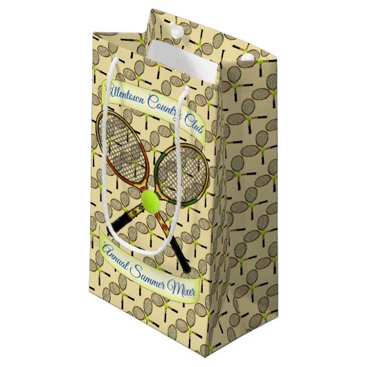 テニスラケット抱き枕 スモールペーパーバッグ (正面アングル)