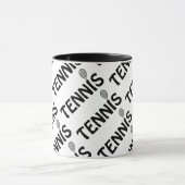 テニスラケット文字 マグカップ (中央)