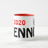 テニスラケット文字 マグカップ (中央)