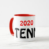 テニスラケット文字 マグカップ (正面左)