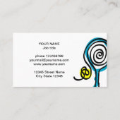 テニスラケット用ストリンガー名刺テンプレート 名刺 (裏面)