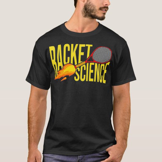テニスラケット科学テニス選手プレミアム Tシャツ (正面)