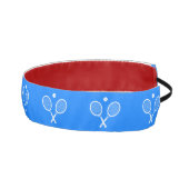 テニスラケット青い背景 アスレチックヘッドバンド (右)