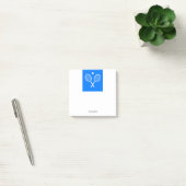 テニスラケット青パーソナライズされた背景 ポストイット (オフィス)