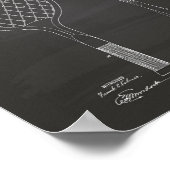 テニスラケット1921パテントアートシャルボード ポスター (角)