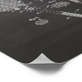 テニスラケット1925パテントアートシャルボード ポスター (角)