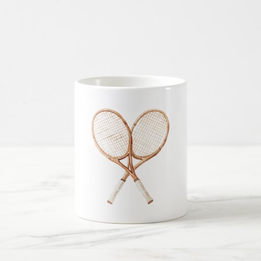 テニスラケット コーヒーマグカップ (中央)