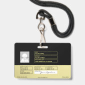 テニスラケット バッジ (裏面（ネックストラップ付）)