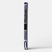 テニスラケット&ボールチーム名モノグラムパープル Case-Mate iPhoneケース (裏面 / 左)