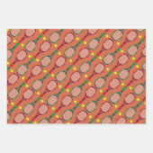 テニスラケット&ボールパターン ラッピングペーパーシート (正面2)