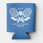 テニスラケット&ボールプレーヤークラブチームカスタム 缶クーラー (正面)