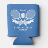 テニスラケット&ボールプレーヤークラブチームカスタム 缶クーラー (裏面)