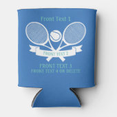 テニスラケット&ボールプレーヤークラブチームカスタム 缶クーラー (正面)