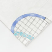 テニスラケット（ボール水色） フリースブランケット (角)