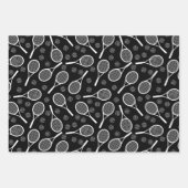 テニスラケット&ボール誕生日ギフト ラッピングペーパーシート (正面3)