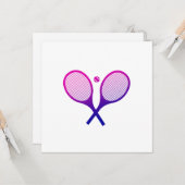 テニスラケット(マゼンタから紫グラデーション) カード (正面/裏面インサイチュ)