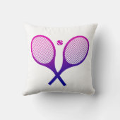 テニスラケット(マゼンタから紫グラデーション) クッション (裏面)