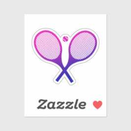 テニスラケット(マゼンタから紫グラデーション) シール