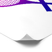 テニスラケット(マゼンタから紫グラデーション) ポスター (角)