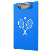テニスラケット（青い背景にボール付き） クリップボード (左)
