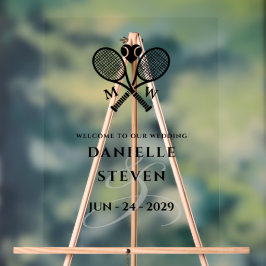 テニスラブウェルカム アクリルサイン