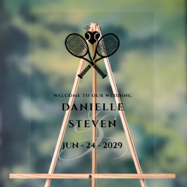 テニスラブウェルカム アクリルサイン