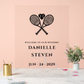 テニスラブウェルカム アクリルサイン (ウェディング)