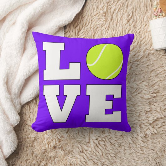 テニスラブキュートスクエア装飾用クッション クッション (ブランケット)