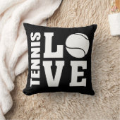 テニスラブブラック クッション (ブランケット)