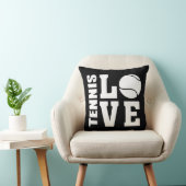 テニスラブブラック クッション (椅子)