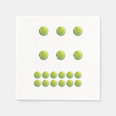 テニスラブボールラケットコートプレーヤーマッチギフト スタンダードカクテルナプキン (正面)