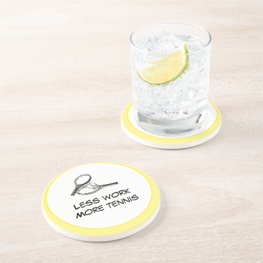 テニスレスはラケットとボールでより多くのテニスに役立つ コースター (側面)
