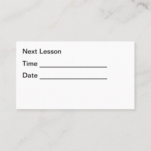 テニスレッスンアポイントメント名刺 名刺 (裏面)